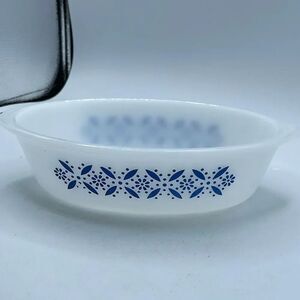 Vintage Glasbake “Blue Daisy” or “Star Daisy “ 1quart casserole dish.